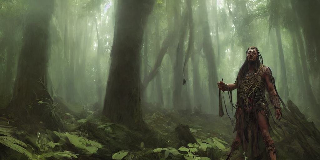 Ancient healer in the woods
