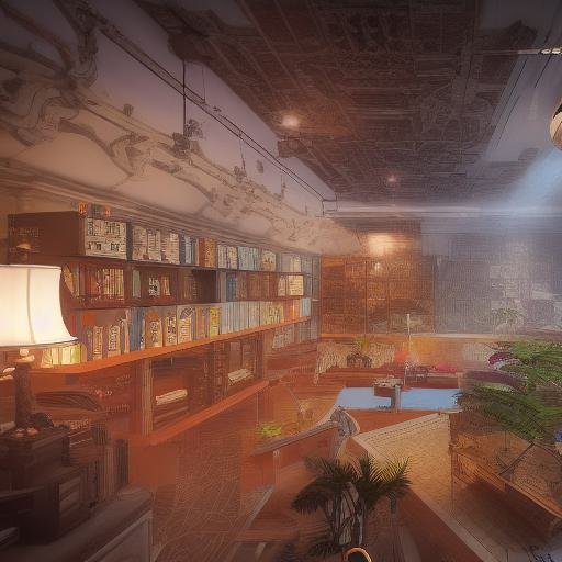 A library full of books