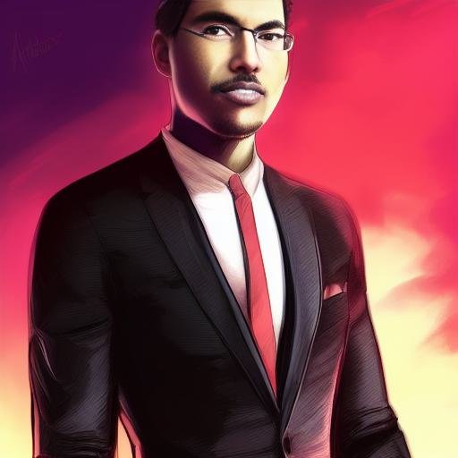 A serious entrepreneur in a suit
