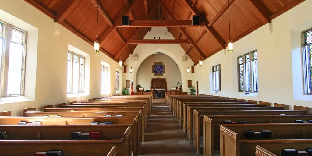 Inside of an empty church