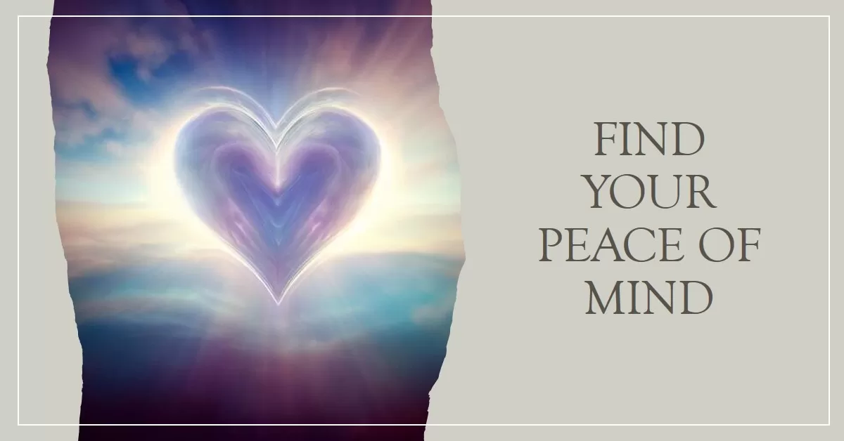 Find your inner peace: a radiating heart