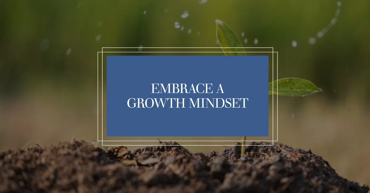 Embrace a growth mindset