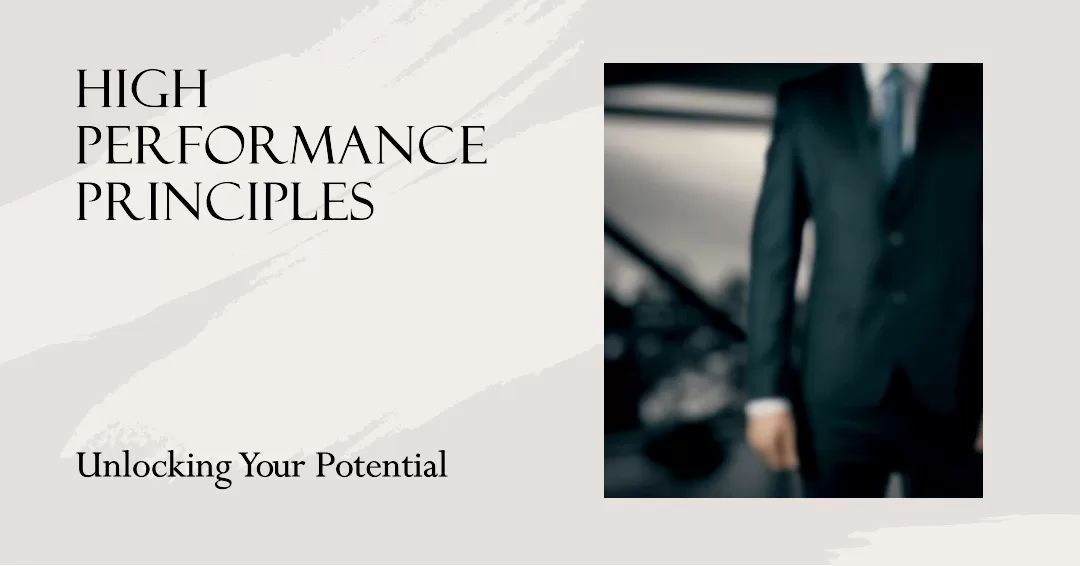 High performance mindset: A businessman in a suit