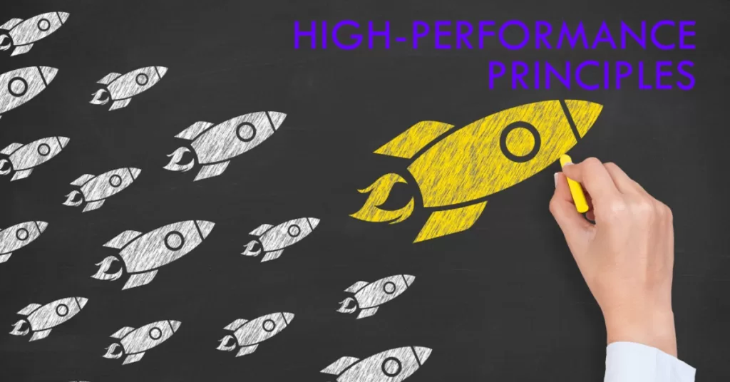 High performance principles: A bunch of rockets flying into space