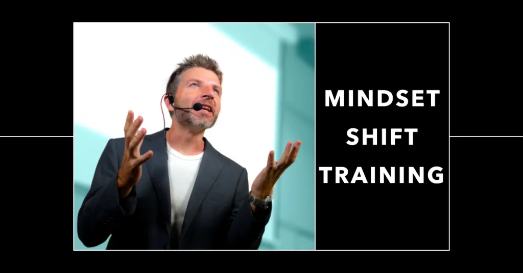Mindset shift coach leading a mindset shift training class
