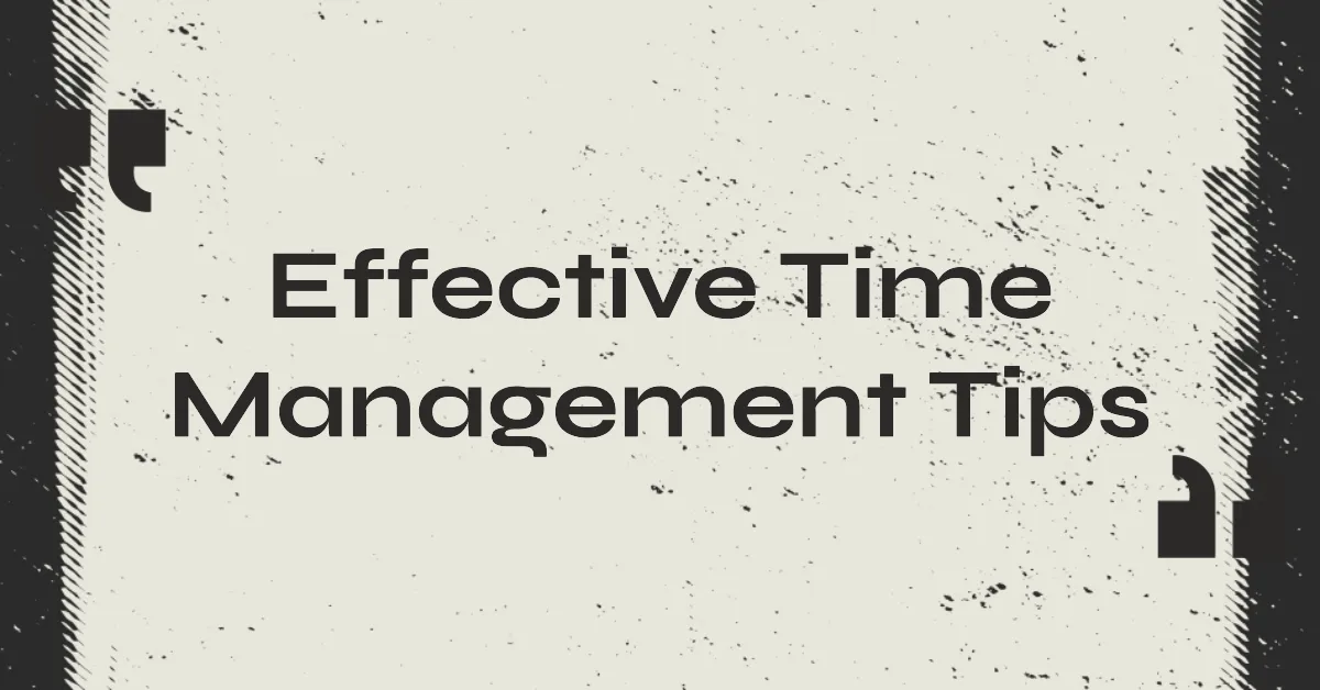 Effective time management