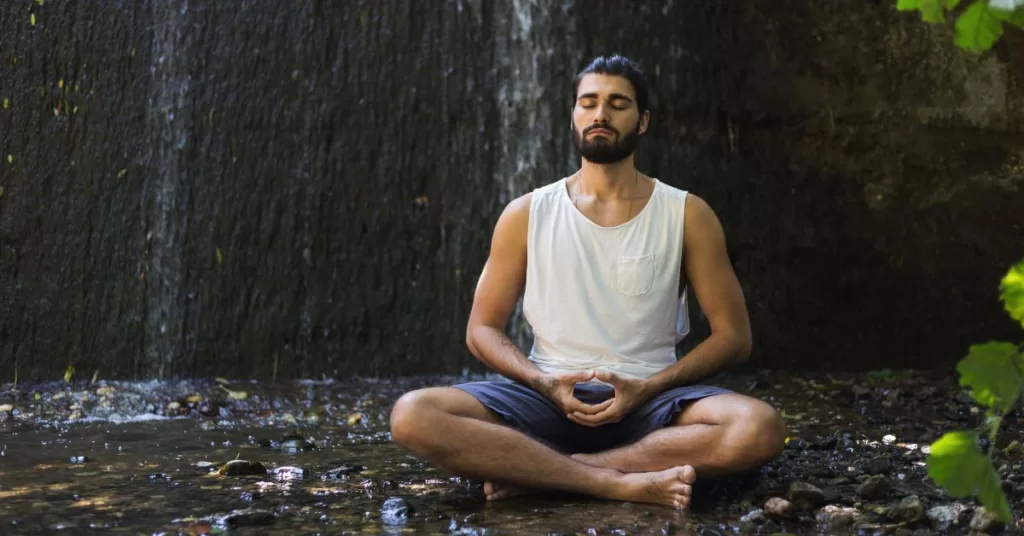 A Spiritual Person Performing a Mind Body Meditation Practice
