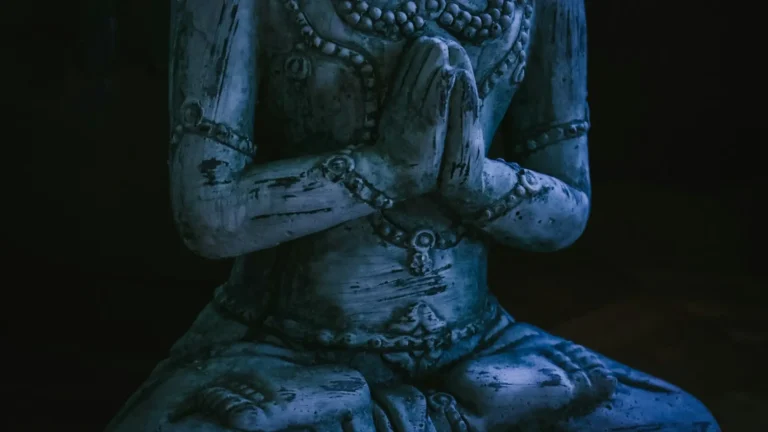 Statue of a meditating man