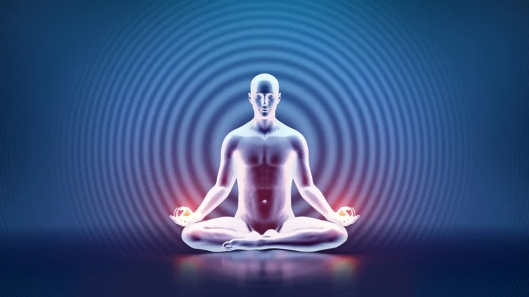 A 3d model of a man practicing the Psychosomatic Training method