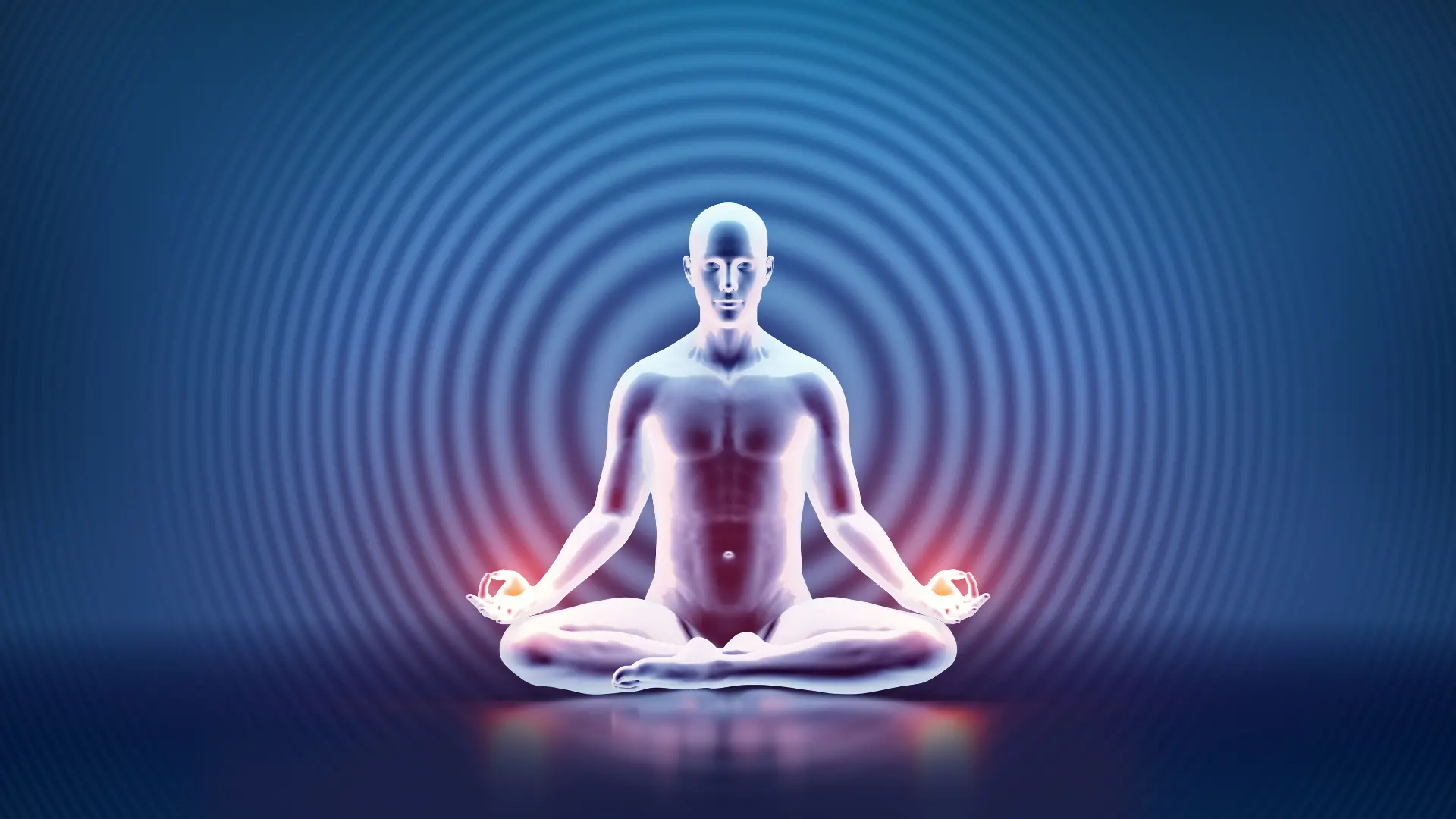 A 3d model of a man practicing the Psychosomatic Training method