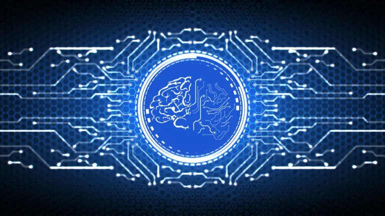 Futuristic drawing of a brain during the cognitive reframing process
