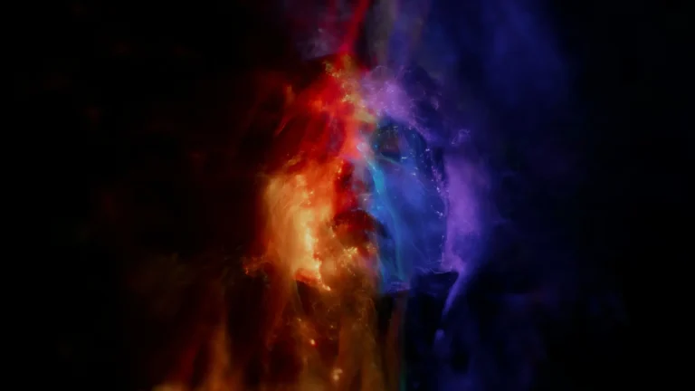 Human face seen with the eyes of imagination