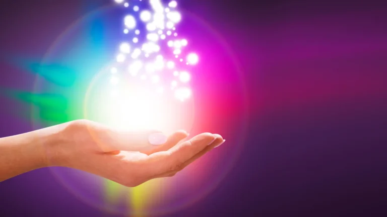 A hand full of healing Reiki energy