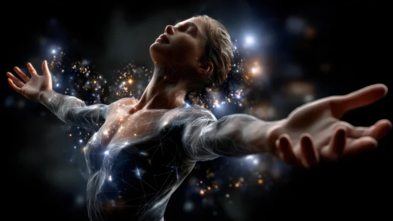 Kundalini energy traveling through the human nervous system