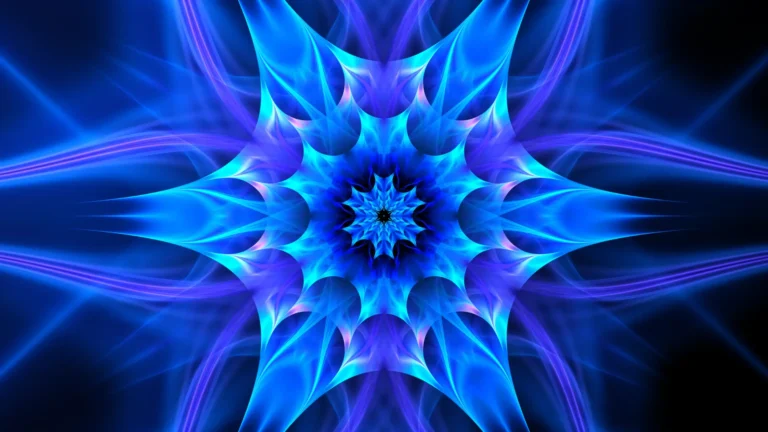Mentally visualized (imagined) blue fractals