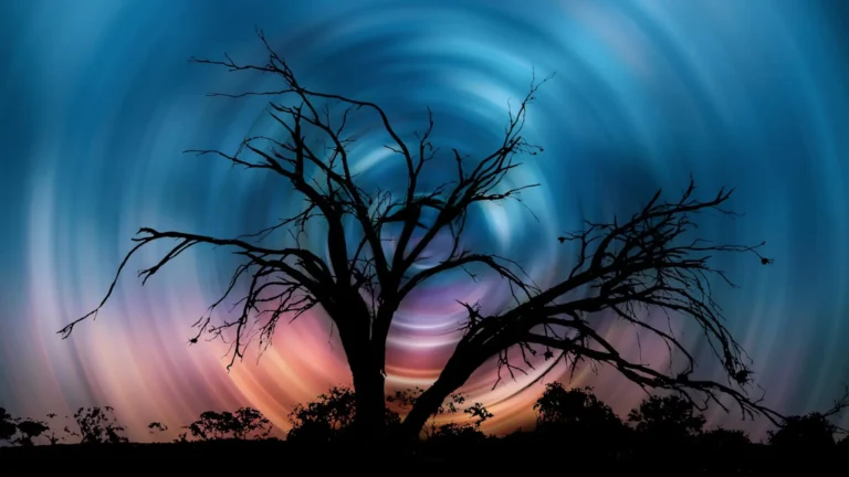 A tree and a portal in the Lower Shamanic Realm (non-ordinary reality)