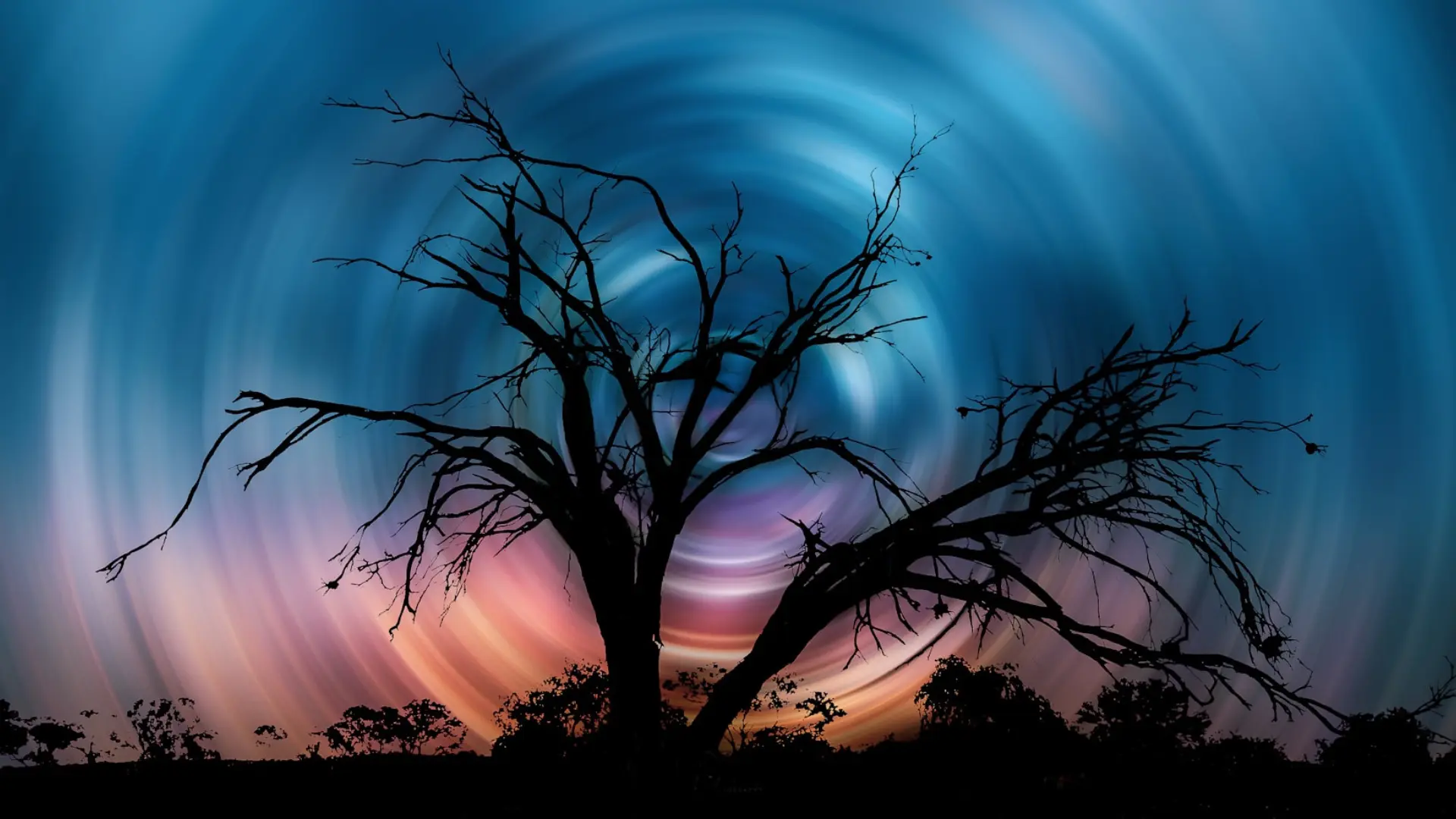 A tree and a portal in the Lower Shamanic Realm (non-ordinary reality)